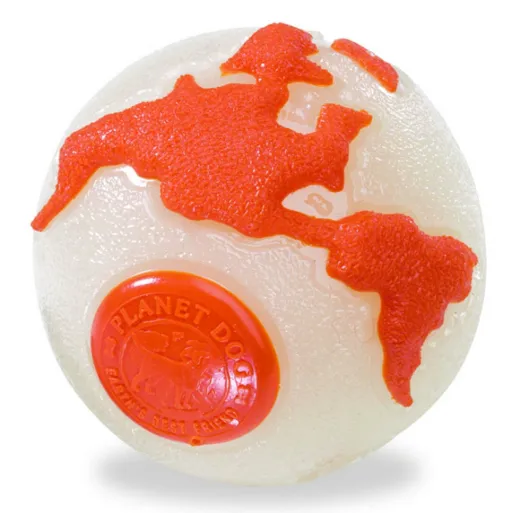 Planet Dog Orbee Tuff Planet Ball "Glow/Orange