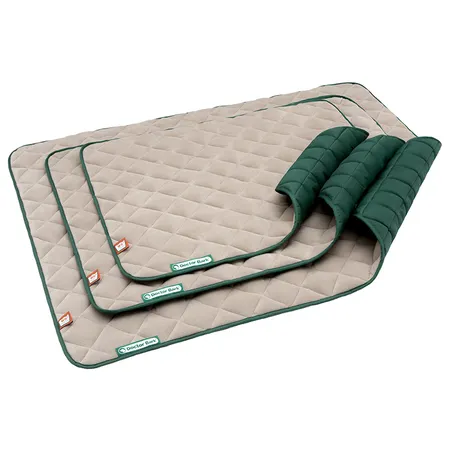 Doctor Bark Fleece - coperta reversibile beige melange - verde muschio