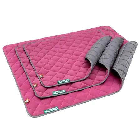 Doctor Bark Fleece - Wendedecke hot pink melange - hellgrau