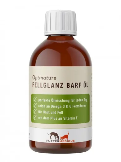 Futtermedicus Optinature Fellglanz Barf Öl 250 ml