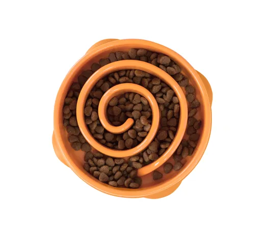 Outward Hound Fun Feeder Swirl Orange MD