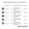 Doctor Bark Lounge-Kissen hellgrau Grössen