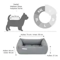 Doctor Bark Hundebett ORTHOPÄDISCH hellgrau S