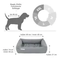 Doctor Bark Hundebett ORTHOPÄDISCH hellgrau M