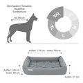 Doctor Bark Hundebett ORTHOPÄDISCH hellgrau XXL