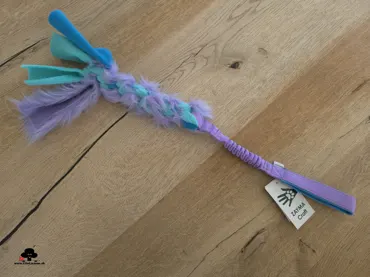 FUR and FLEECE bungee dog toy M heather, mint, aqua