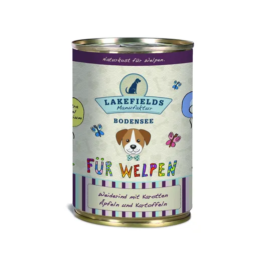Lakefields Dosenfleisch-Menü Rind für Welpen