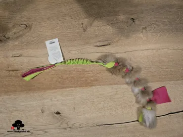 Rabbit braided tug lime