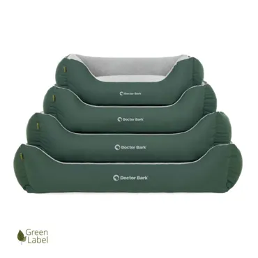 hundebett-green-label-waschbar-doctor-bark-moosgruen-stapel