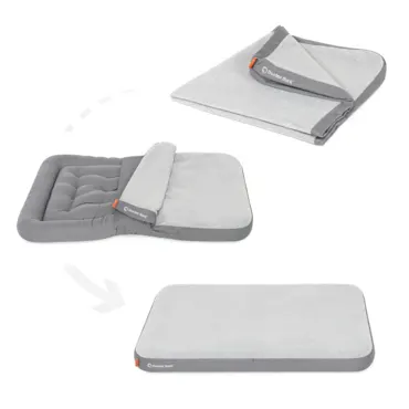 Dottore Bark cambia il rivestimento del cuscino da salotto in pile grigio chiaro