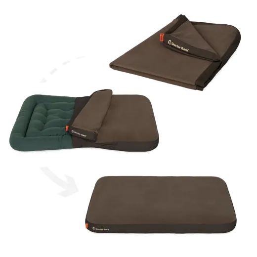Doctor Bark cambia copertura per cuscino da salotto in pile marrone