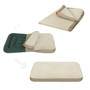 Doctor Bark Housse de rechange pour coussin lounge brun doré Fleece