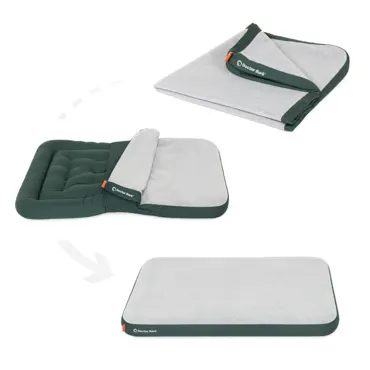 Doctor Bark Housse de rechange pour coussin lounge vert Fleece