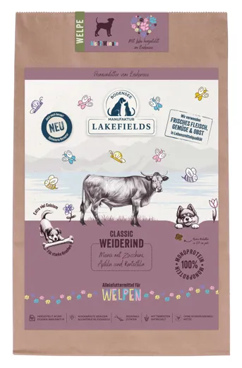 Lakefields Menu croquettes bœuf pour chiots Classic 